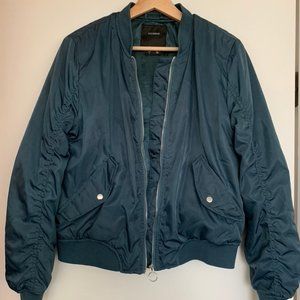Pull&Bear Peacock Blue Bomber Jacket